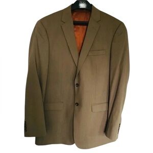Jos A Bank Men’s Brown Wool Sport Coat Tan 42 Long Slim Fit